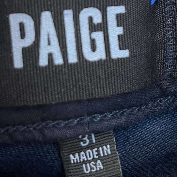 Paige Jeans 31” Jane Zip Dark Blue Anderson Wash Ankle Zip Skinny Jeans - Picture 9 of 11